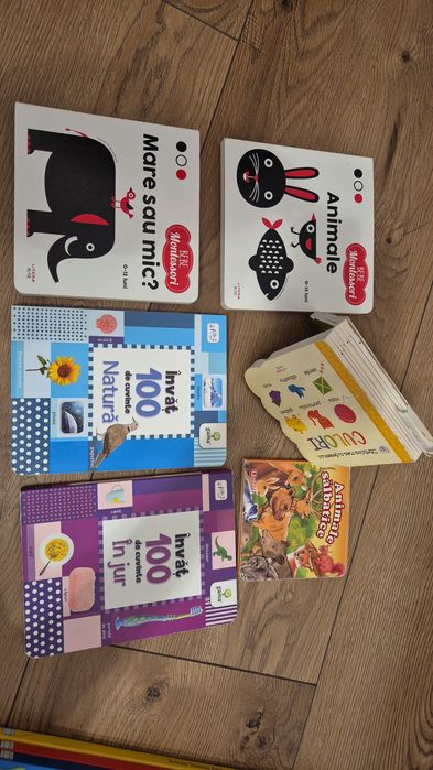 Carti copii, montessori, cuvinte, animale, culori