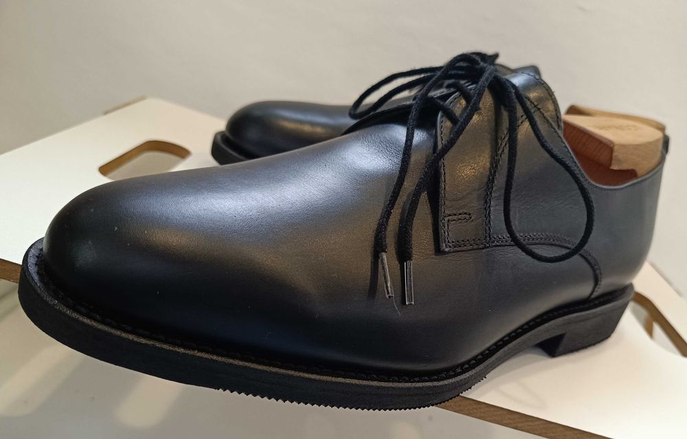 Pantofi derby 45 lucrati manual Argueyrolles NOI piele naturala