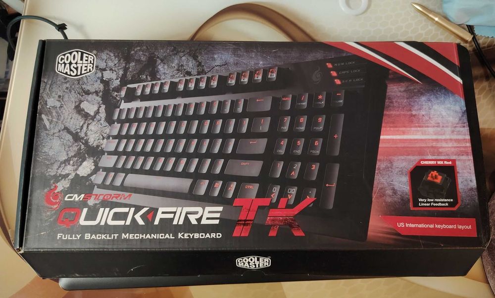 Геймърска механична клавиатура CM Storm Quick Fire TK Red