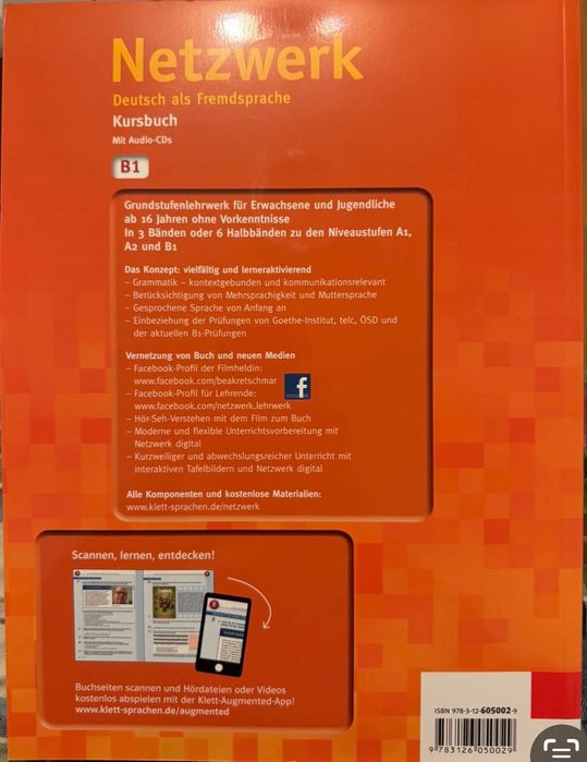 Manual germană nivel B1 Netzwerk Kursbuch cu CD