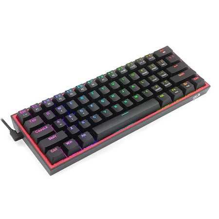 Tastatura mecanica gaming Redragon Fizz K617 RGB, negru, red switches