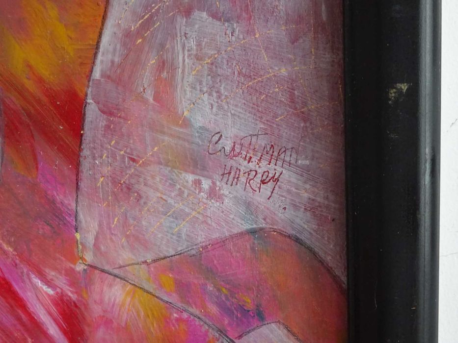 Tablou Harry Guttman ’Trei gratii’- Lucrare pe carton deosebita