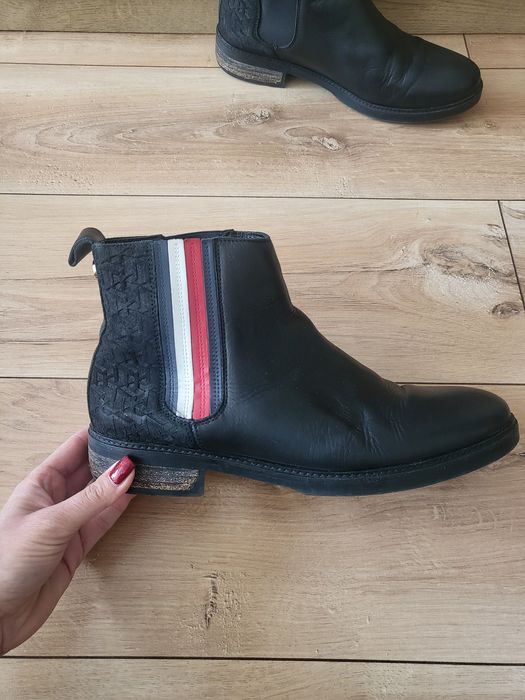Оргинални боти Tommy Hilfiger от естествена кожа