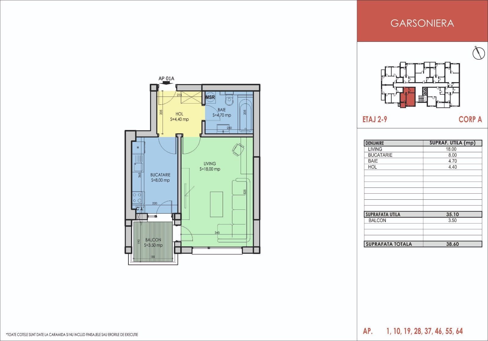 Garsoniera finisaje lux - Pasarela Berceni