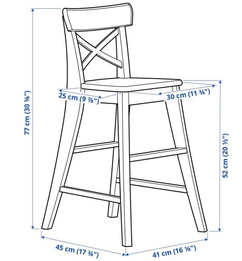 Дървено детско столче INGOLF IKEA, вече и в БЯЛ цвят