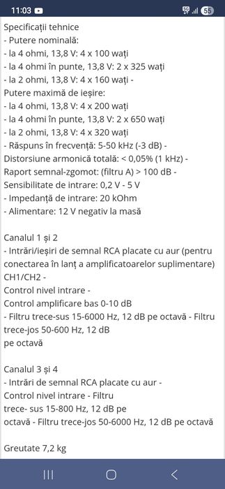 450 lei Amplificator Phase Evolution RS4 alpine kicker hifonics