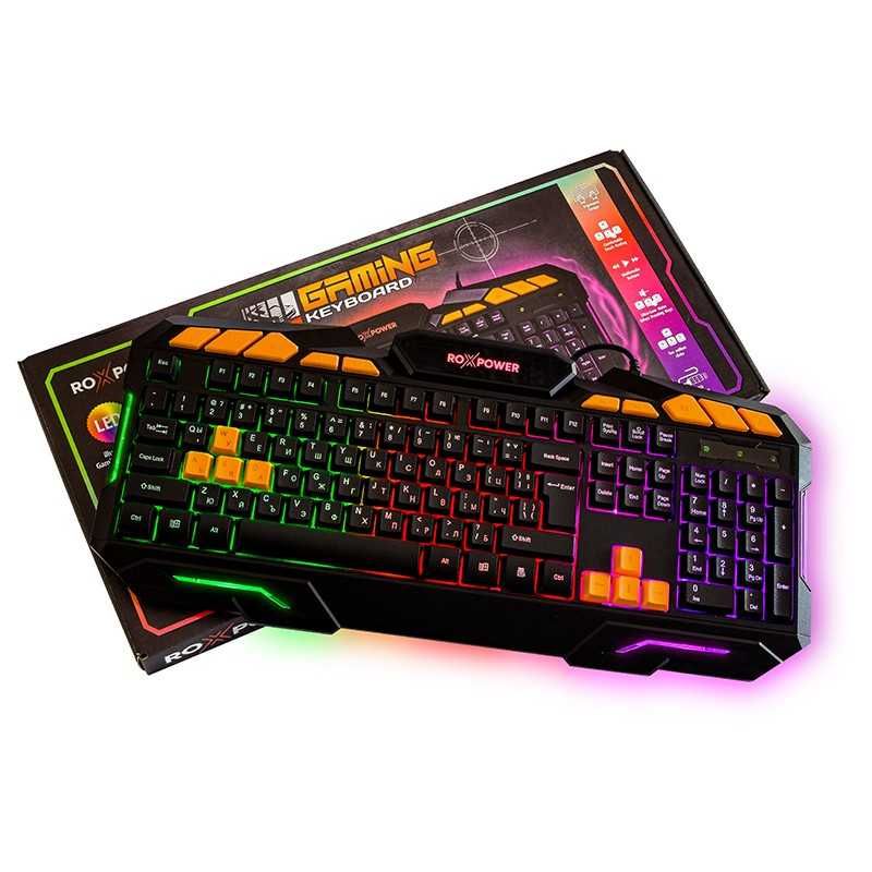Разпродажба! Геймърска клавиатура ROXPOWER G-8100, GAMING LED, Черна