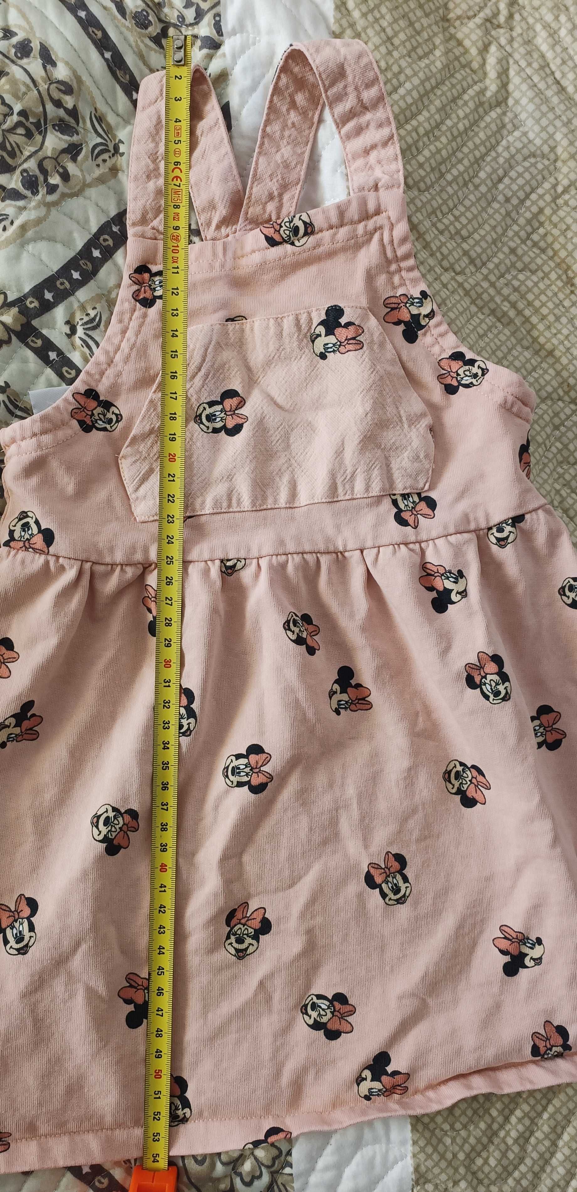 Sarafan bumbac  ,Zara ,cu imprimeu Minnie Mouse,pt 2-3 ani