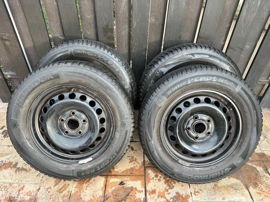 Vand set jante tabla cu anvelope iarna 195/65/15 5x112