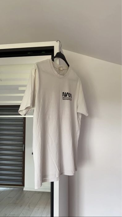 Tricou NASA ,maneca scurta (alb)