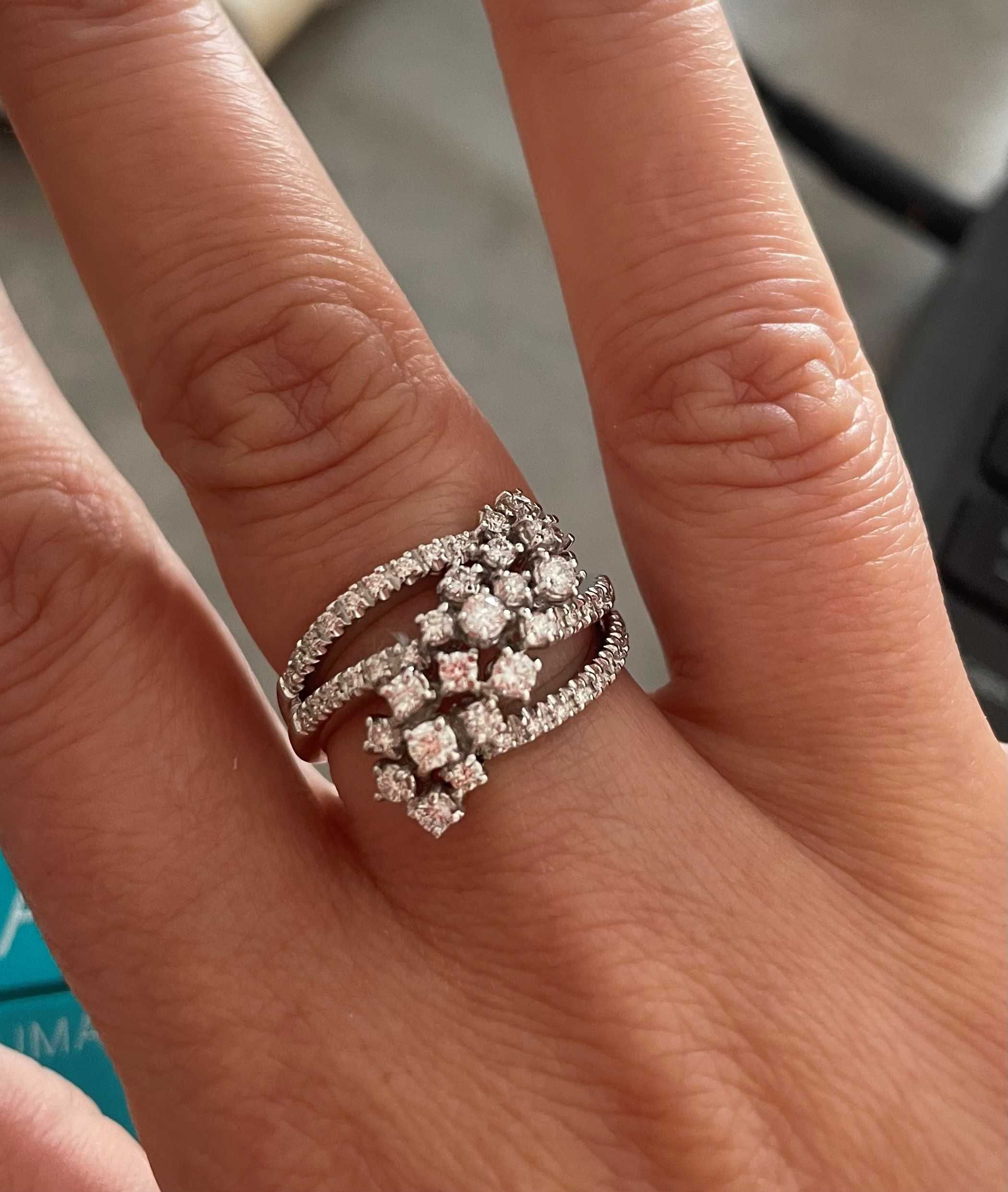 Пръстен с естествени диаманти 0,80 cts Recarlo