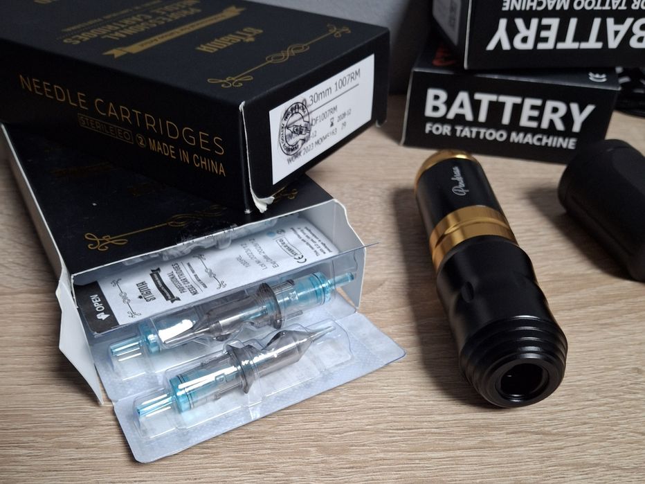 tattoo pen wireless Stigma + 2 baterii + 39 ace