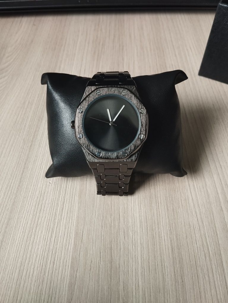Часы AP Style Unbranded SS, черные, кварцевые, 39 мм, с регулировочным