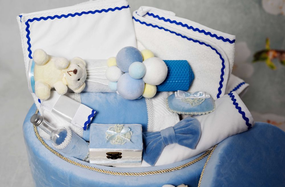 Set Trusou Botez Complet Cutie + Lumanare Botez + Trusou Biserica