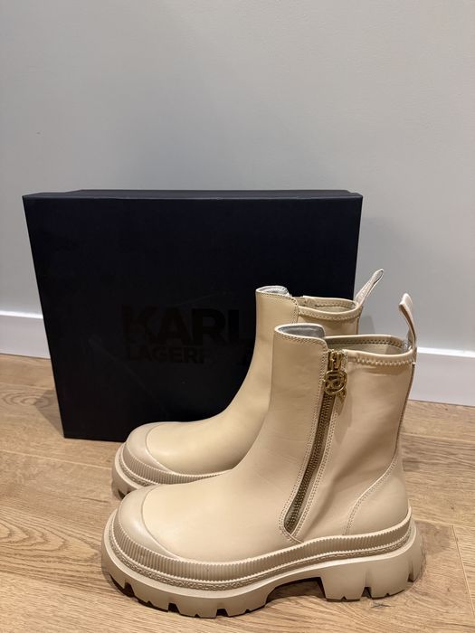 Karl Lagerfeld бежови масивни боти