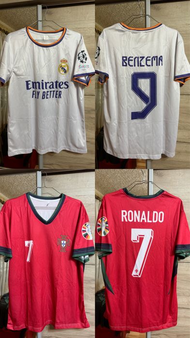 Tricouri de fotbal Real Madrid, Barcelona, PSG, Brazilia, Portugalia