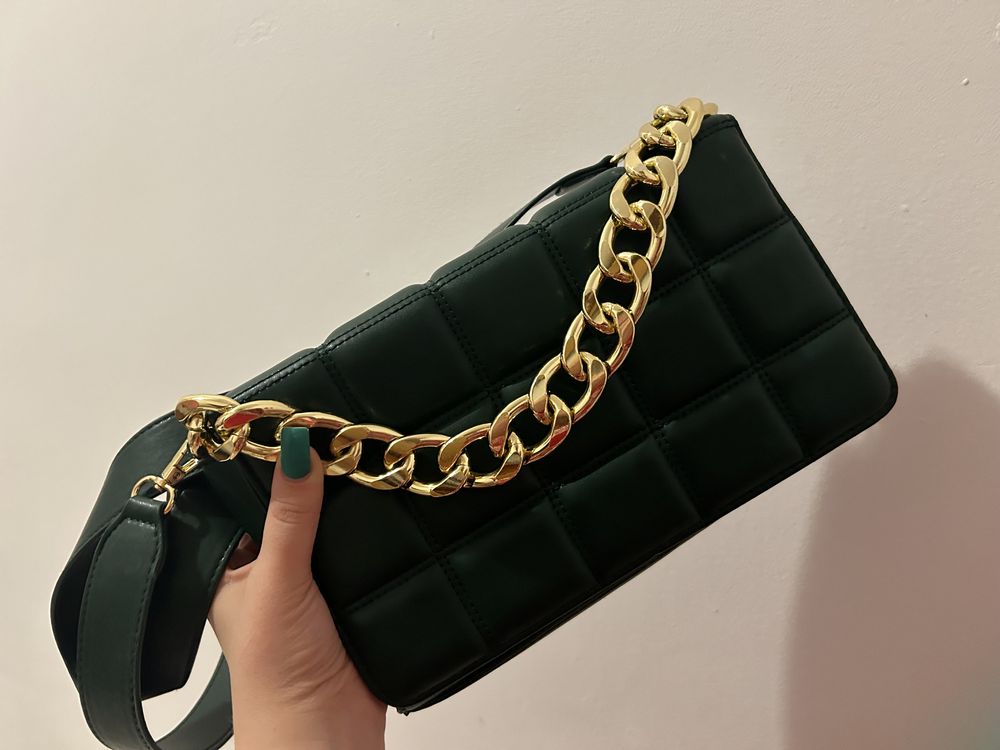 Модерна чанта,зелена