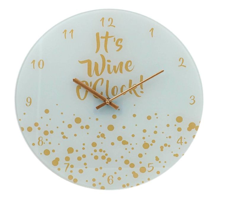 Стенен часовник It's wine o'clock