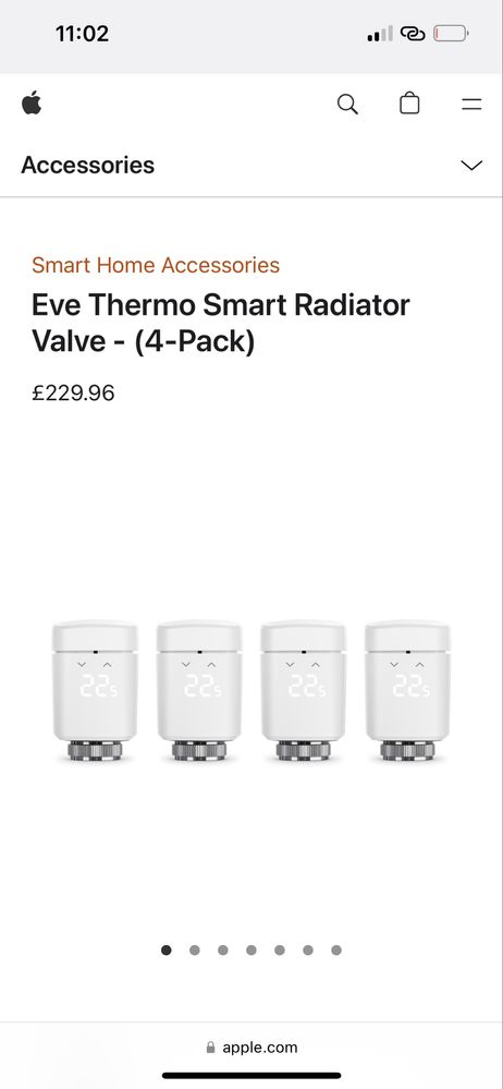 Eve Thermo Smart Radiator Valve - (4‑Pack) sigilat