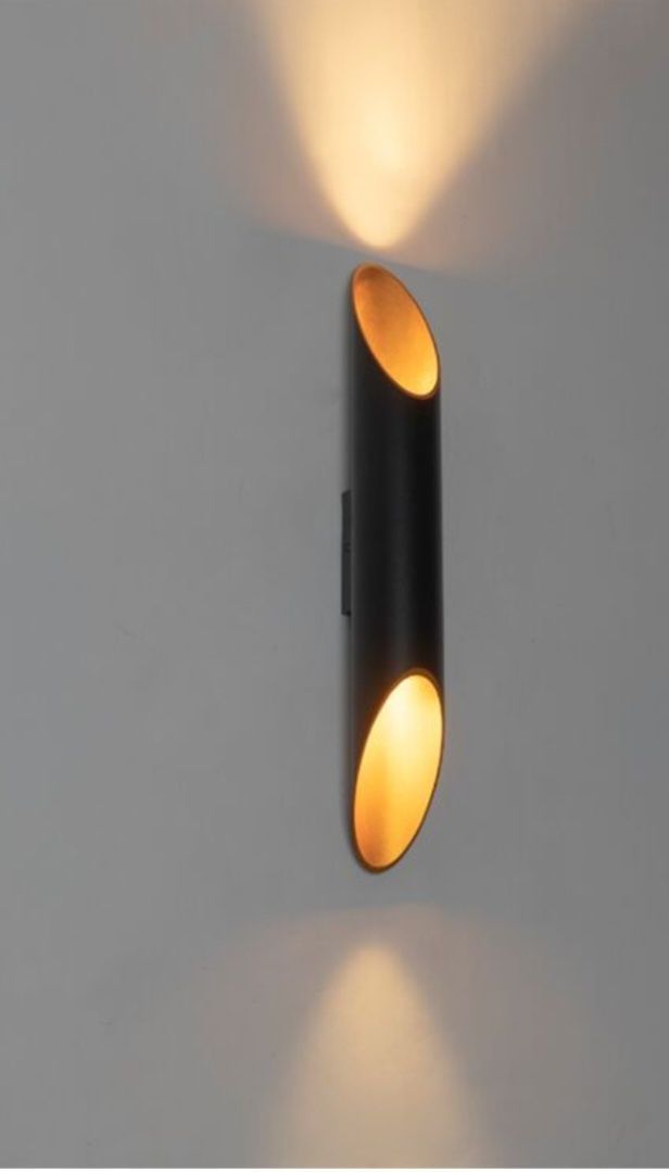 2 buc Aplica LED negru cu auriu NOI