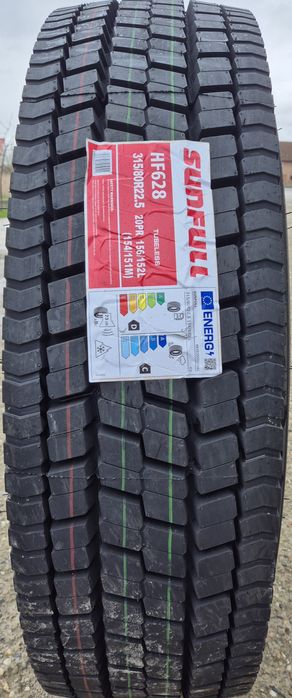 315/80 R22.5, 156L, SUNFULL HF628 20PR, Anvelope de tractiune M+S