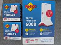 Repetor wireless FRITZ! 1200 AX si 6000, 5 GHz, WPA3, Wifi 6 Alb