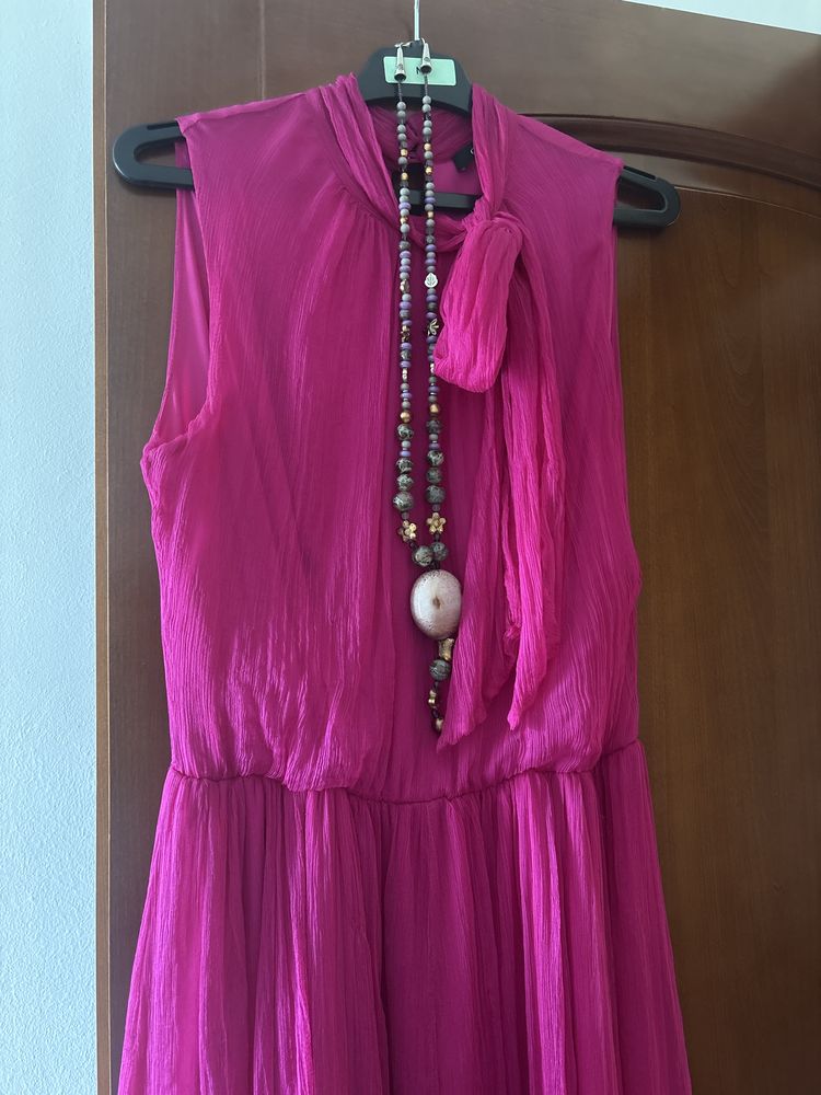 Rochie matasa naturala ,Caramel