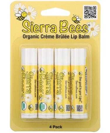 Sierra Bees Organic Lip Balms Creme Brulee - Комплект от 4бр. Балсами