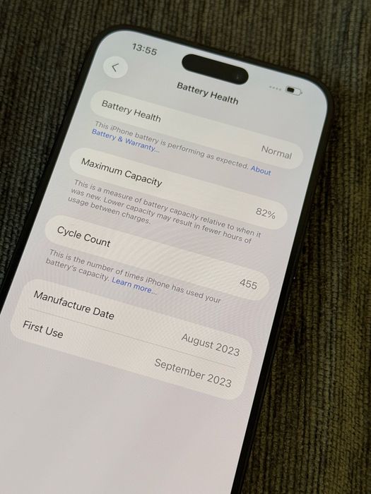 КАТО НОВ 256GB iPhone 15 Pro Max A1 Гаранция 2025г. Black / Черен