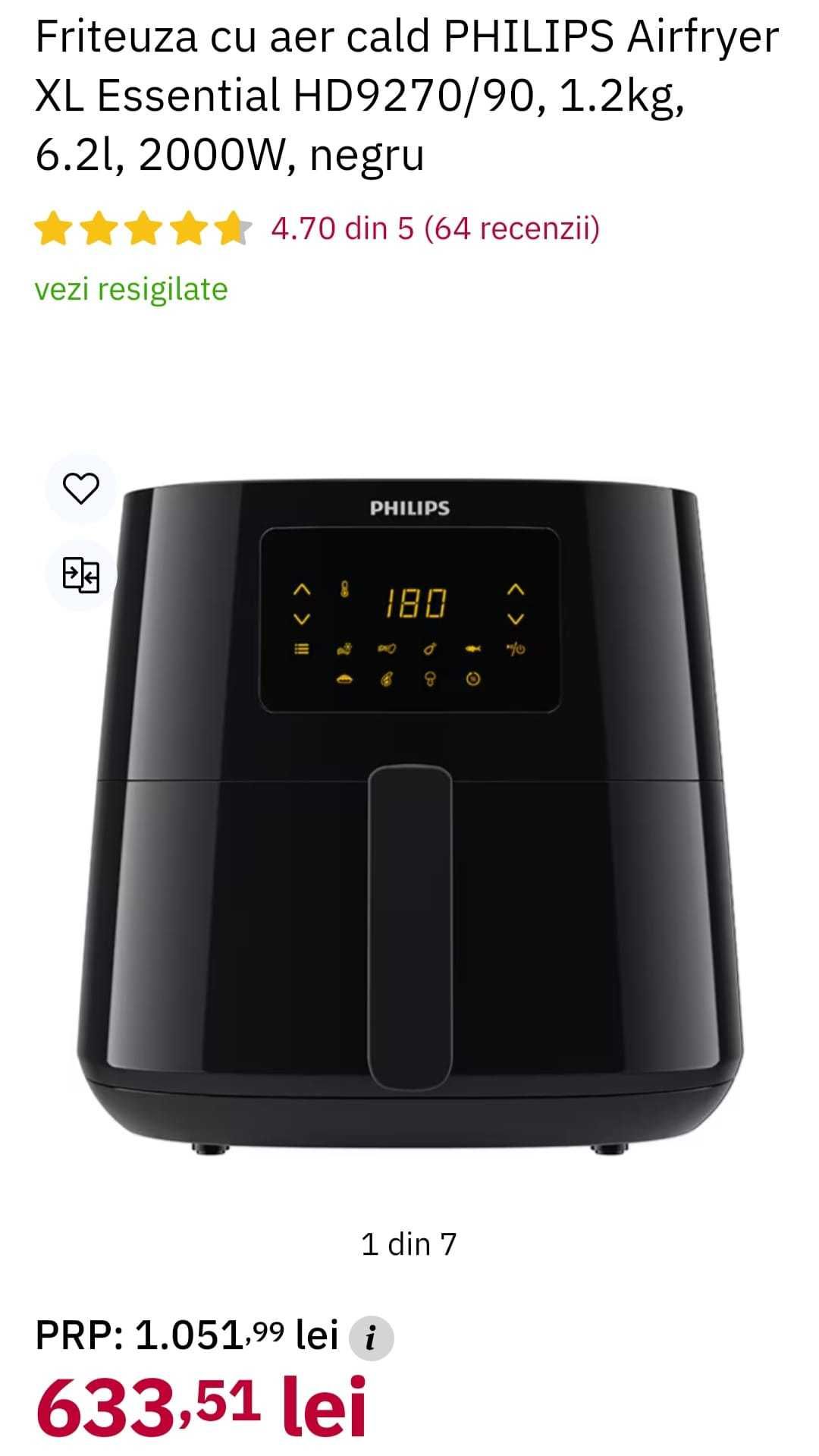 Friteuza cu aer cald PHILIPS