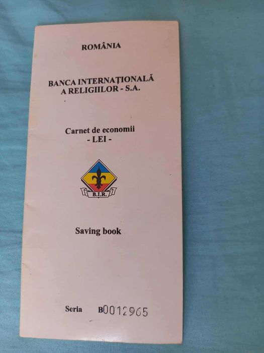 Carnet economii Banca Internationala a Religiilor comunism securitate