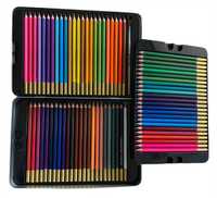 Set 72 buc Creioane colorate in cutie de metal The Best Crafts