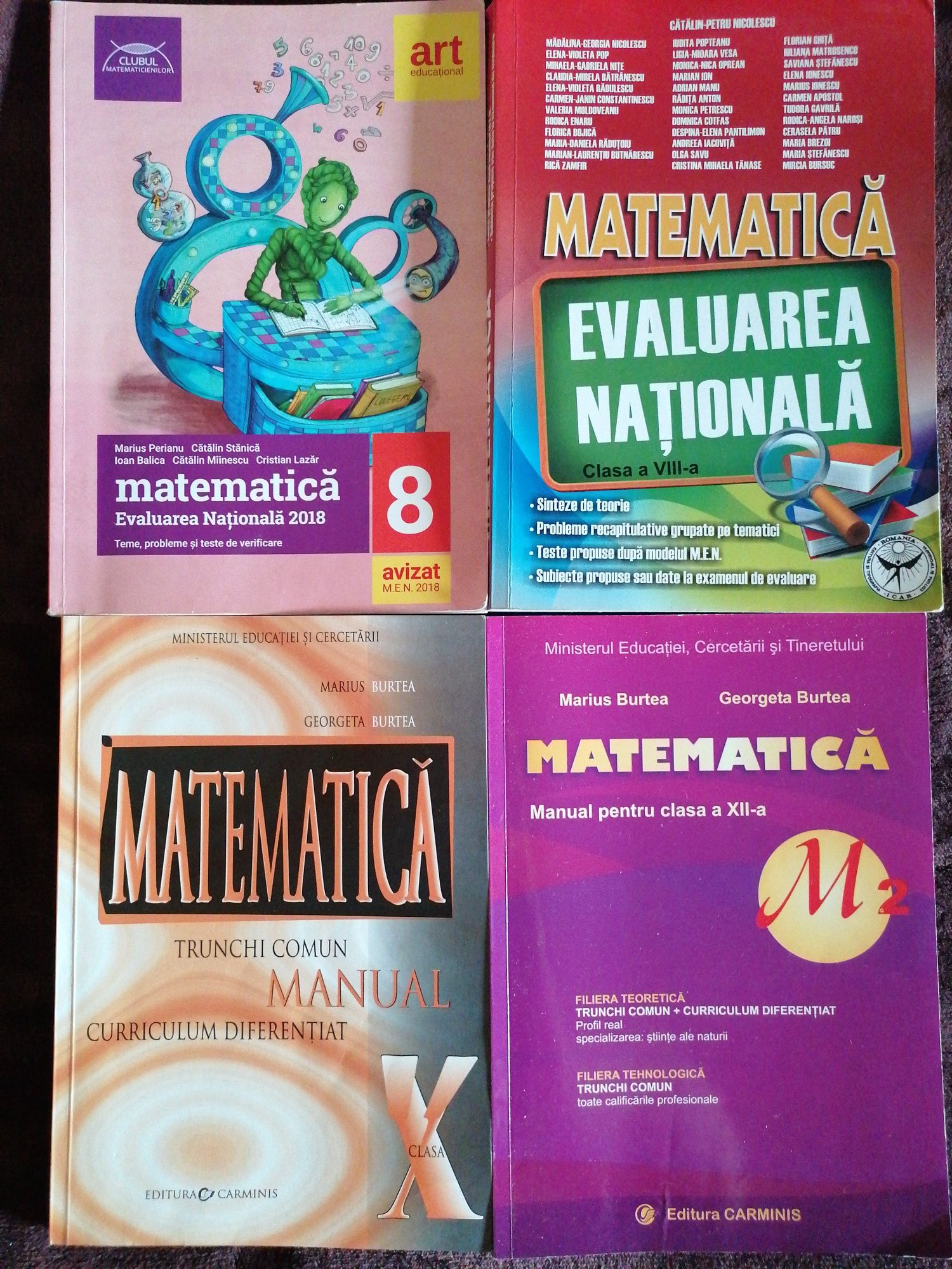 Matematica manual 10, 12, Evaluare Națională a 8a