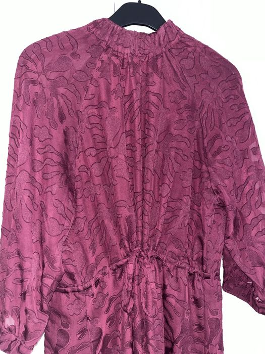 Rochie dantela cordon talie