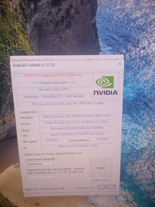 Vand RTX 2070 8GB de la Gigabyte