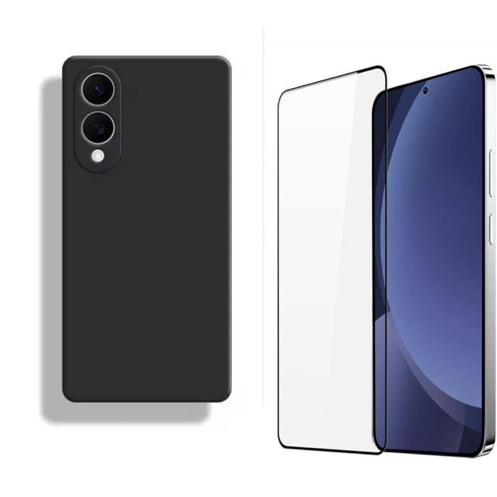 Samsung S25 EDGE - Husa Silicon Alcantara Inside + Folie Sticla