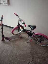 Bicicleta fetițe 6-11 ani bonus trotineta