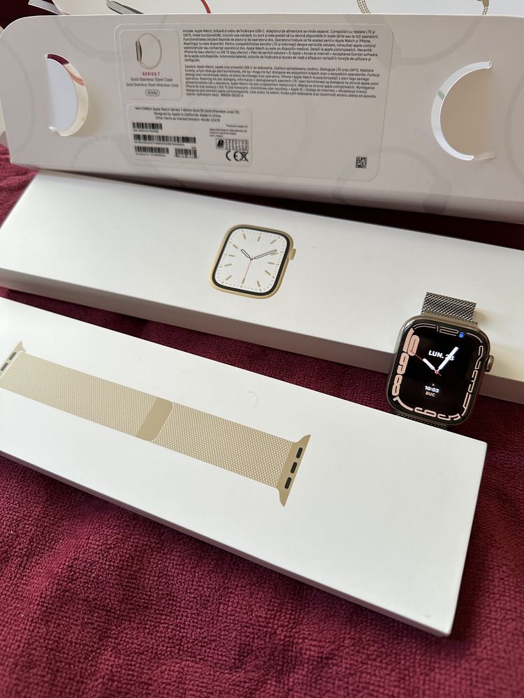 Apple watch 7 45mm / Stainless Steel Gold