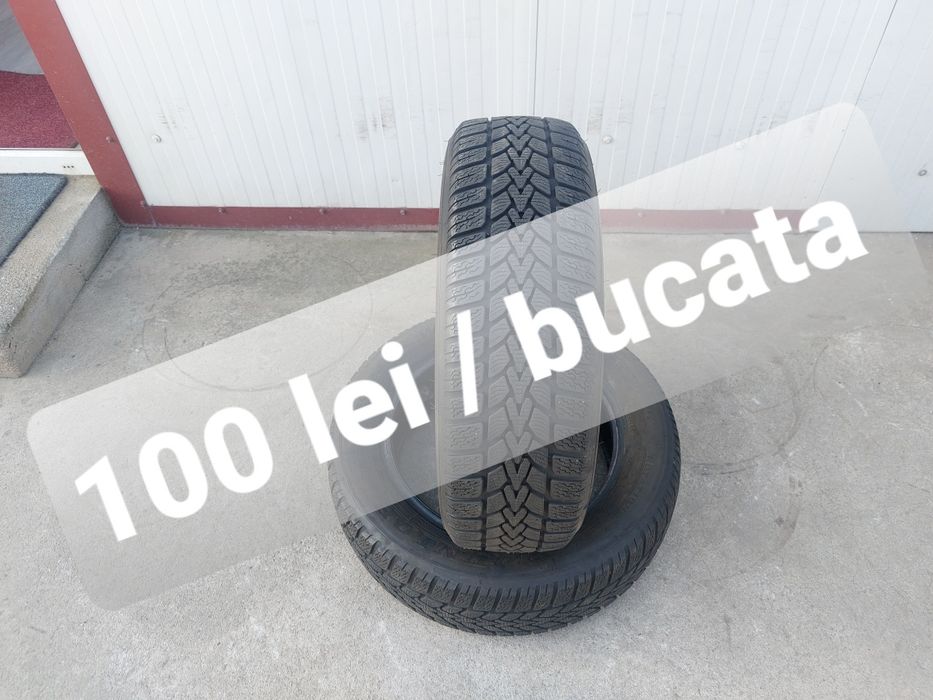 100 lei bucata! Doua anvelope IARNA/M+S 185 60 15 Dunlop! 7 mm