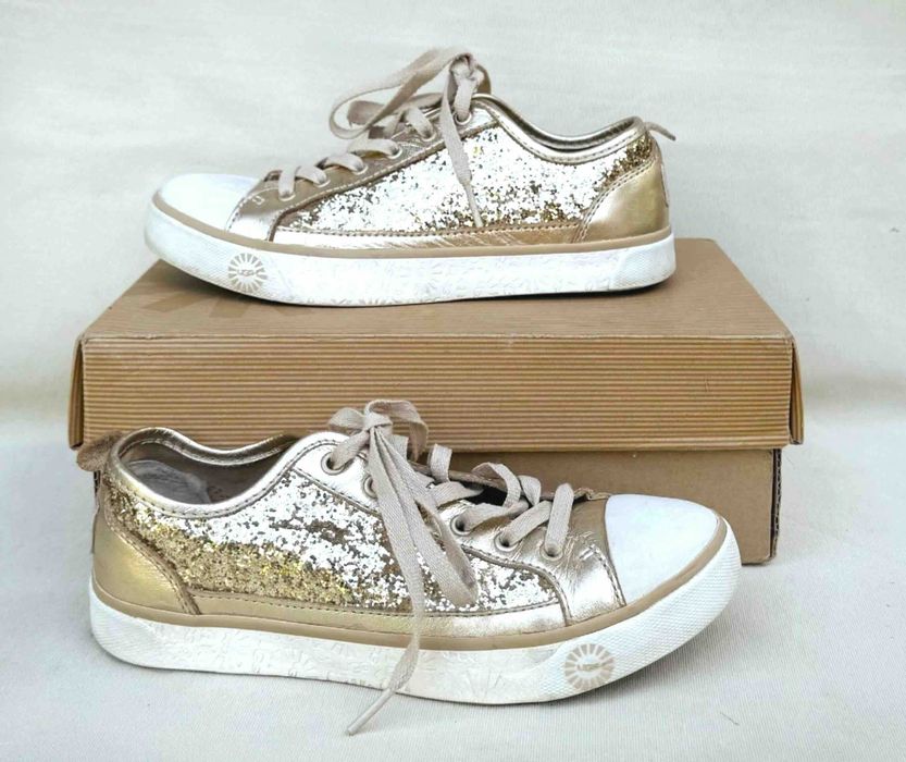 UGG EVERA GILITTER Gold Sneakers Piele Original