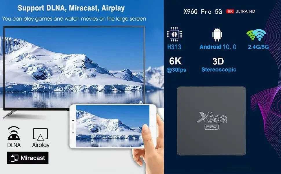 X96mi  Smart Box – 400+ bepul TV kanal va YouTube