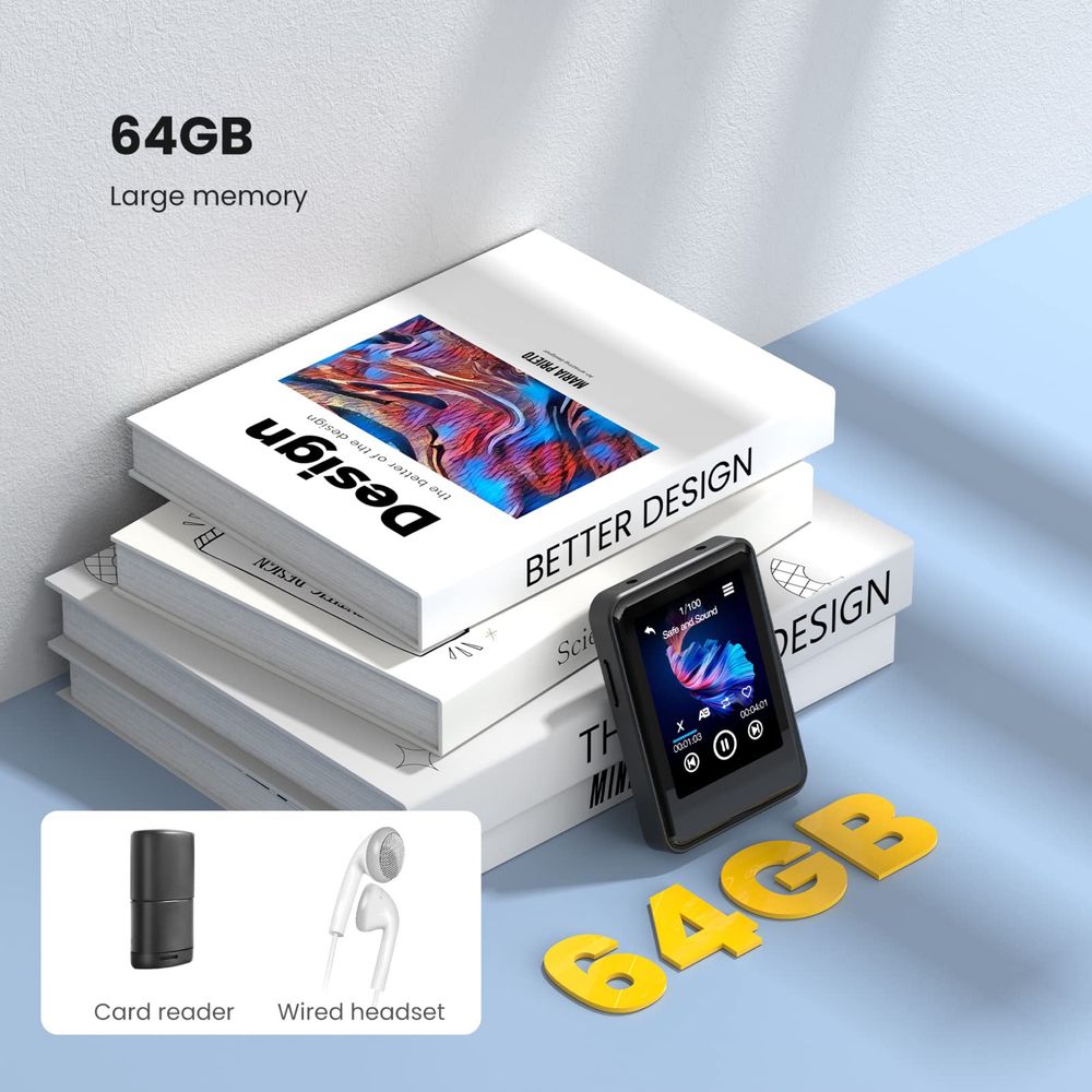 64GB MP3 плейър Bluetooth 5.2/2.4" сензорен екран/електронна книга/FM