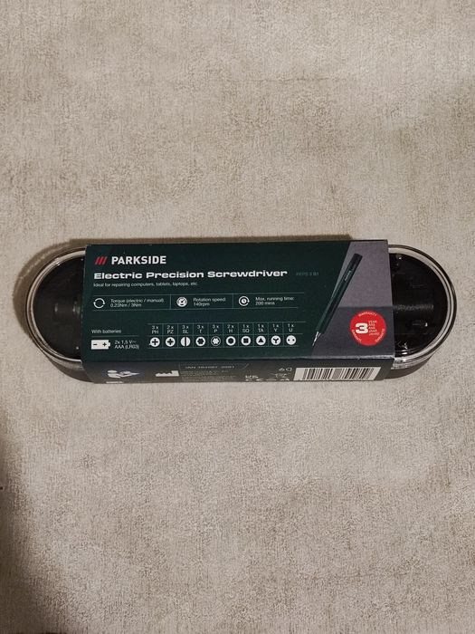 Șurubelniță electrică de precizie Parkside cu 20 biți