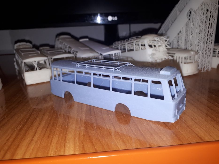 Machete Autobuze TV20 U+R și TV2 U+R printate 3d în rășină scara 1/72