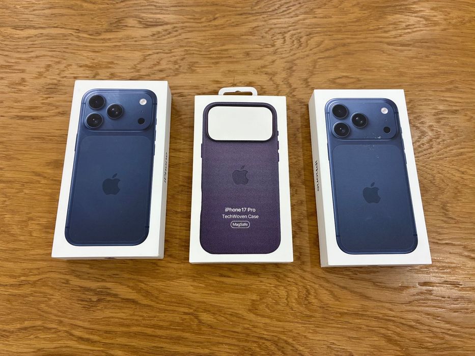 Нови iPhone 17 Pro 256GB Deep Blue Подарък Кейс, Гаранция