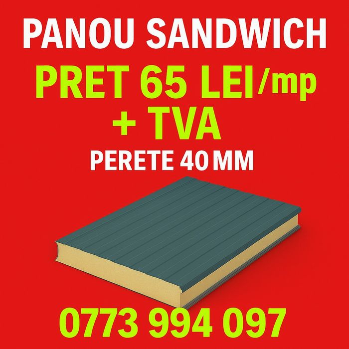 Depozit Panouri Sandwich 9lei/kg