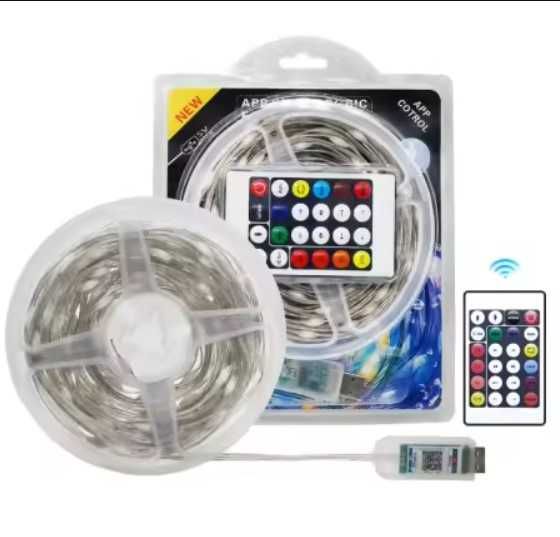 Лампички гирлянд usb цветни декорация 10 метра