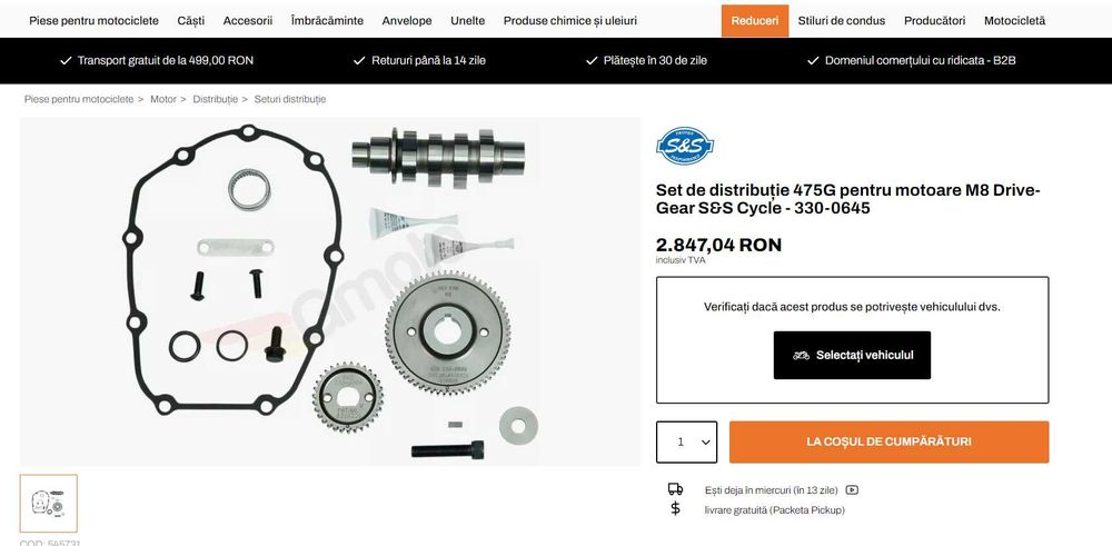 Kit ax came S&S 475G (Harley Davidson M8)