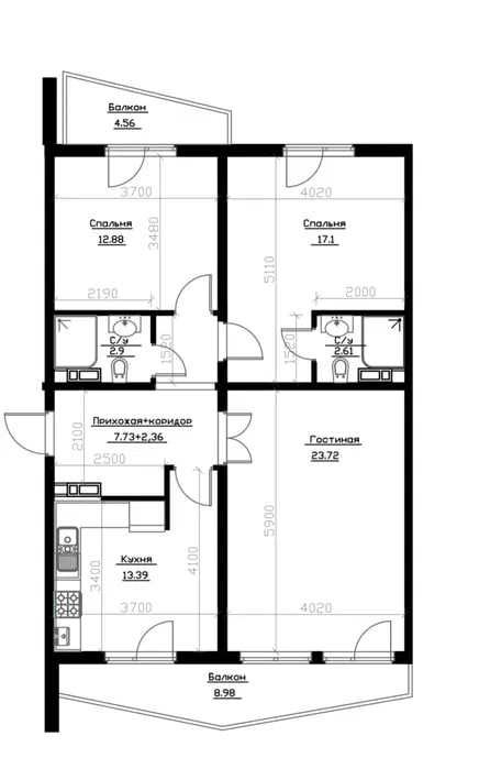 Элитная 3-комнатная квартира ЖК NUR: 86.7м² с евроремонтом у Дархана!`