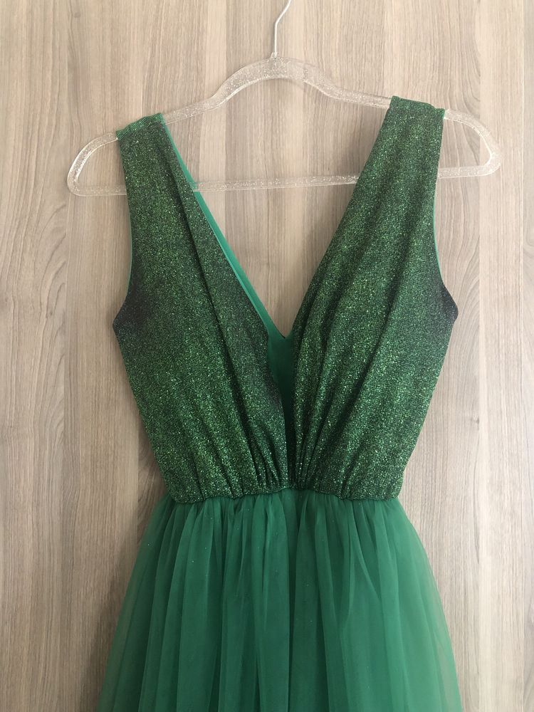 Rochie verde lunga